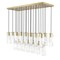 Z-Lite Alton Linear Chandelier, 23-Light, 18 In.W x 54 In.L x 14.25 In.H, Modern Gold/Clear+Frosted 824P-23L-MGLD - alternate 3